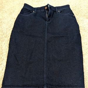 BR Denim indigo pencil skirt